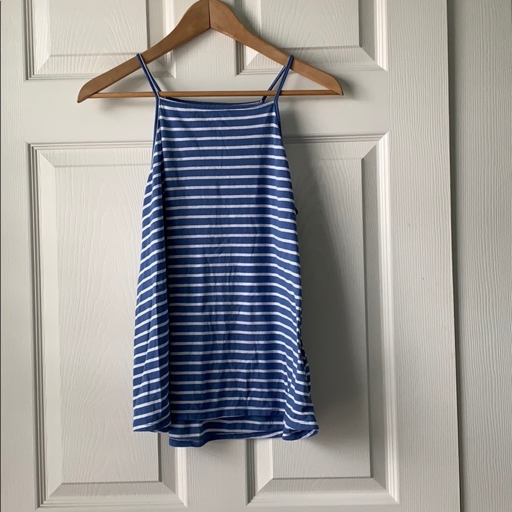 Old Navy High Neck Striped Tank
